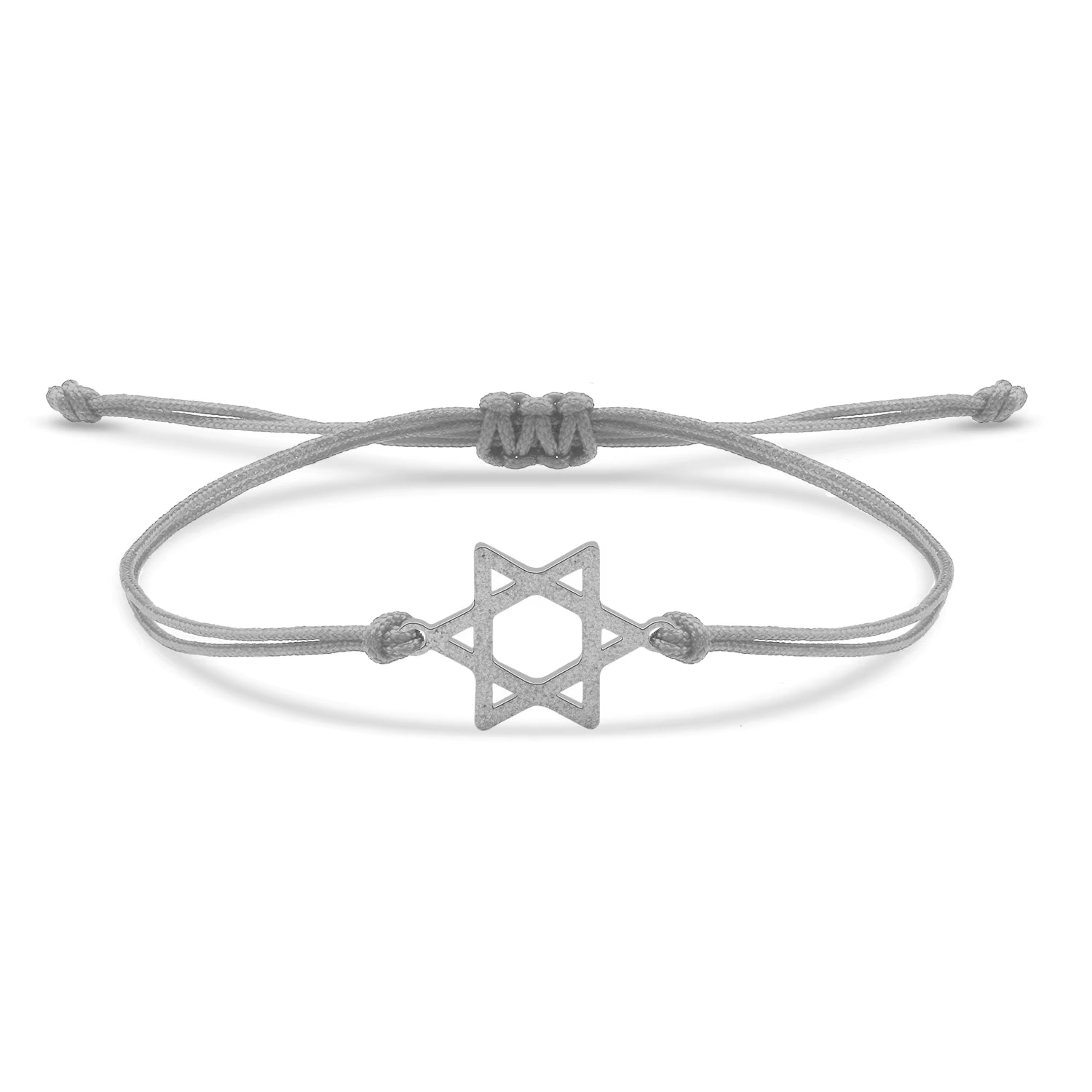 Scrub Stainless Steel Six Jewish Star of David Charm Bracelet Women New Fashion Red String Handmade Adjustable Jewelry Present