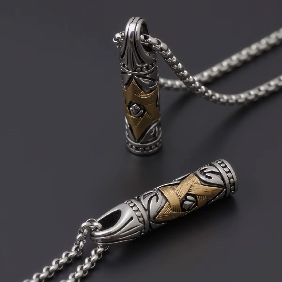 Collar Hombre Stainless Steel Israel Jewish Male Yurman Star of David Necklace Man'S Bullet David Star Necklace for Men S-01