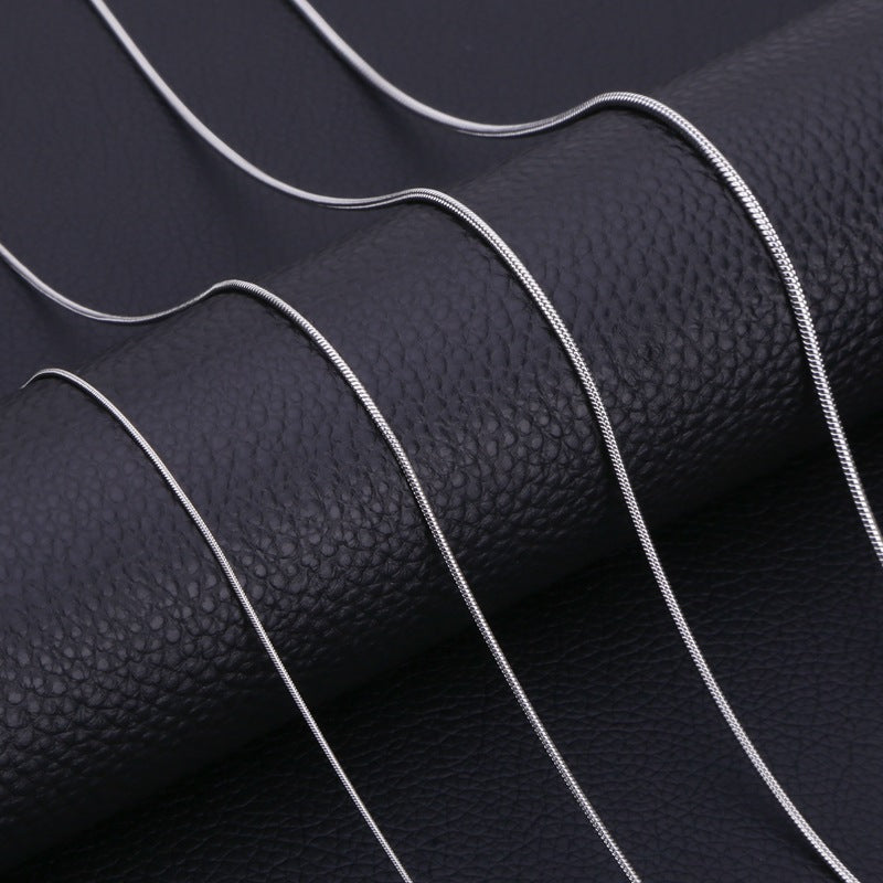 Minimalist Men'S Stainless Steel round Snake Necklace