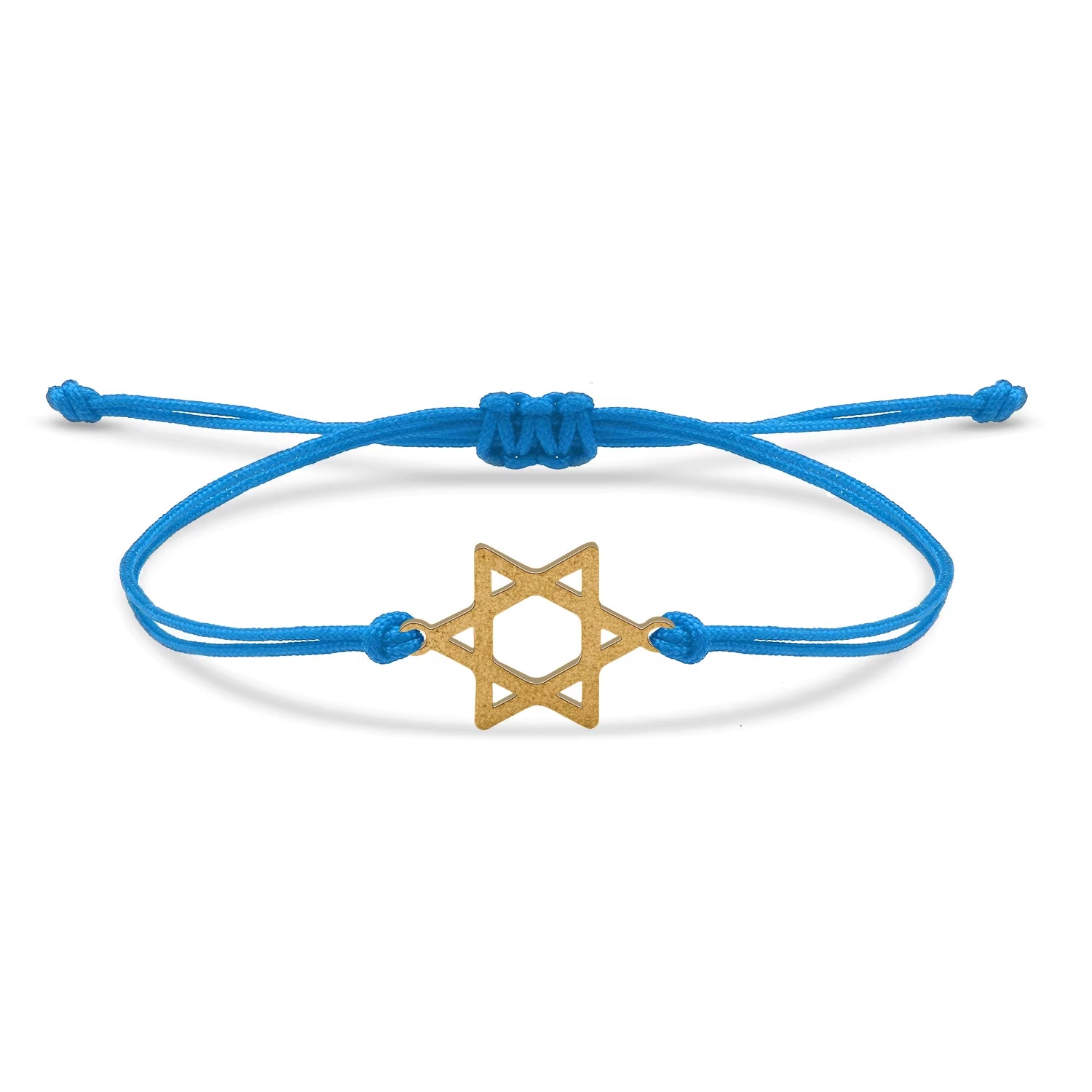 Scrub Stainless Steel Six Jewish Star of David Charm Bracelet Women New Fashion Red String Handmade Adjustable Jewelry Present