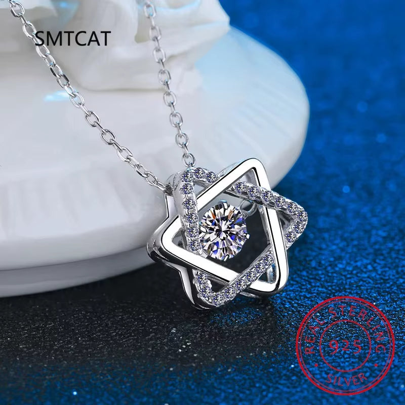 Collare Magen Star of David 925 Sterling Silver Pendant Israel Chain Necklace Women Judaica Jewish Vintage Fine Jewelry