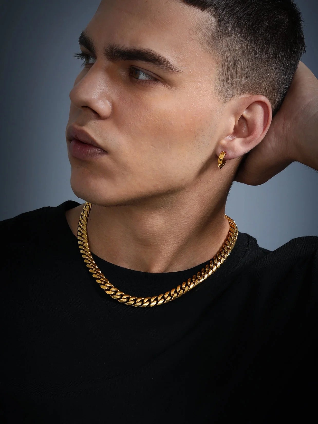 Cuban Chain for Mens 26 Inch 14MM Mens Gift Rapper Hip Hop Necklaces Gold Plated