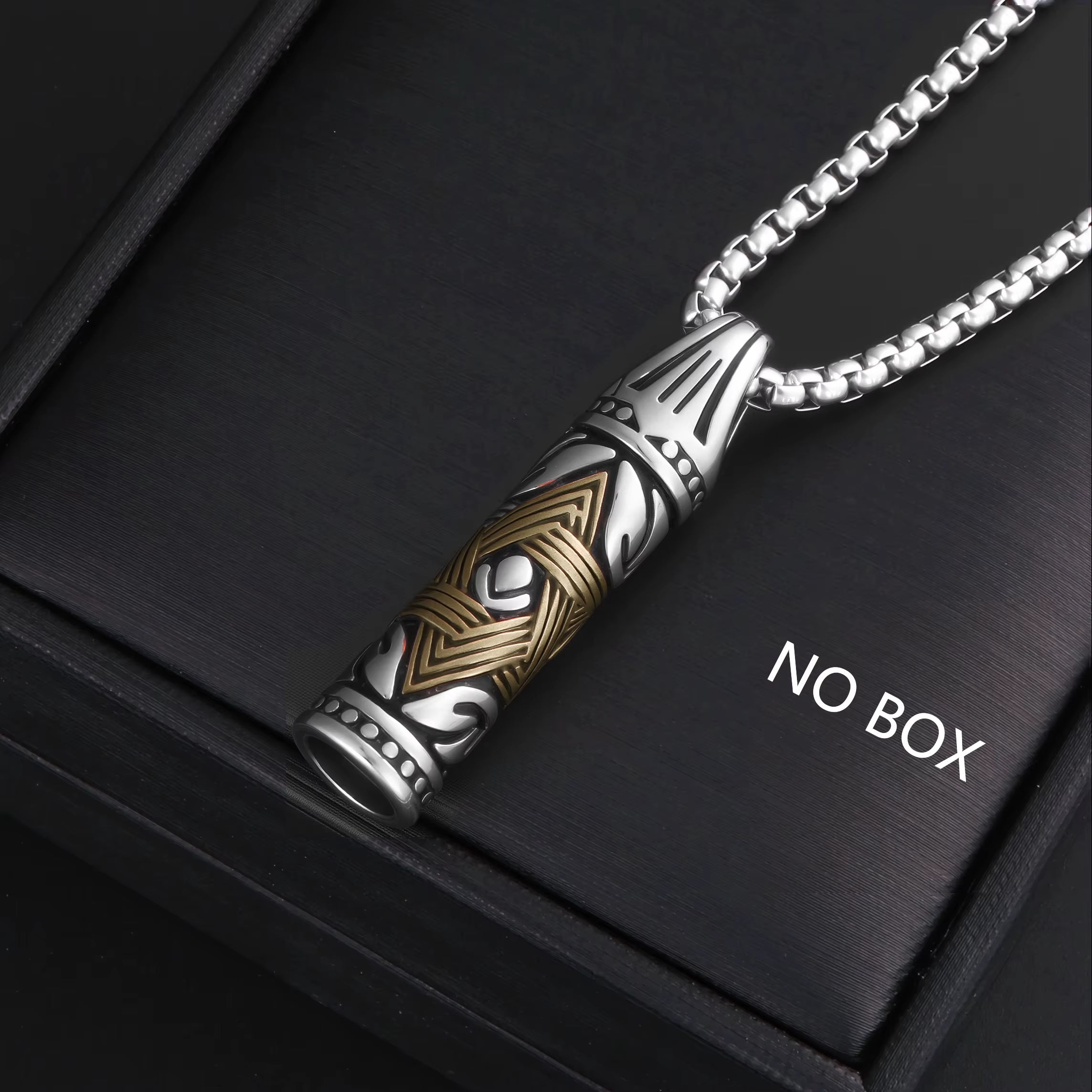 Collar Hombre Stainless Steel Israel Jewish Male Yurman Star of David Necklace Man'S Bullet David Star Necklace for Men S-01