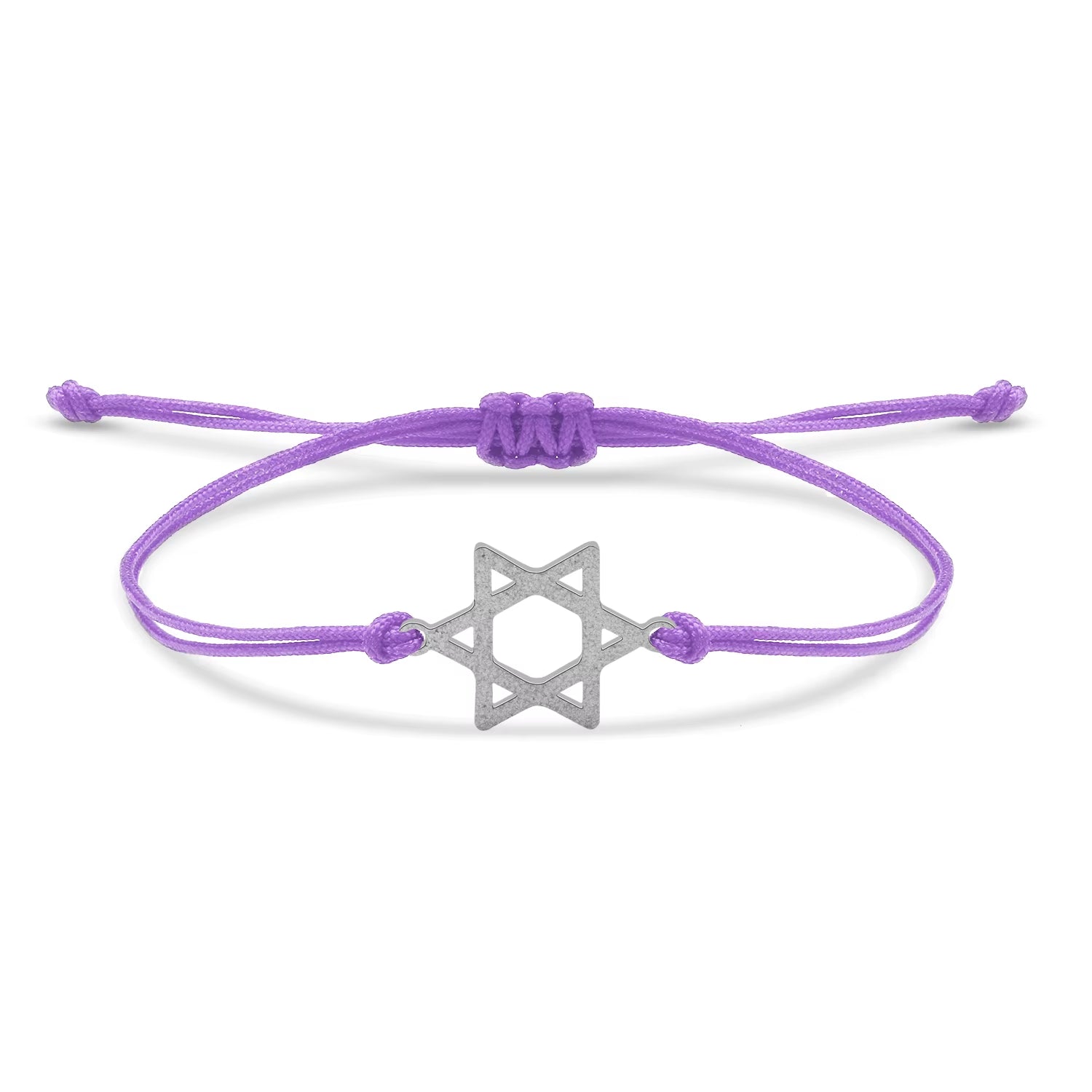 Scrub Stainless Steel Six Jewish Star of David Charm Bracelet Women New Fashion Red String Handmade Adjustable Jewelry Present