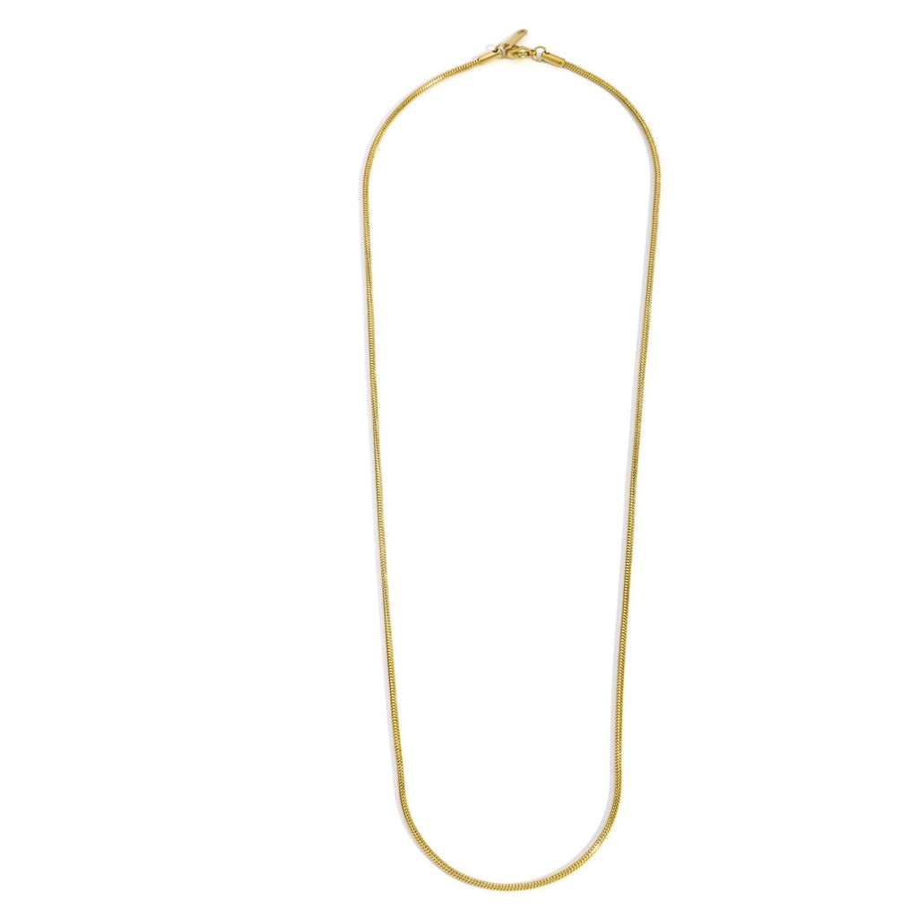 Minimalist Men'S Stainless Steel round Snake Necklace