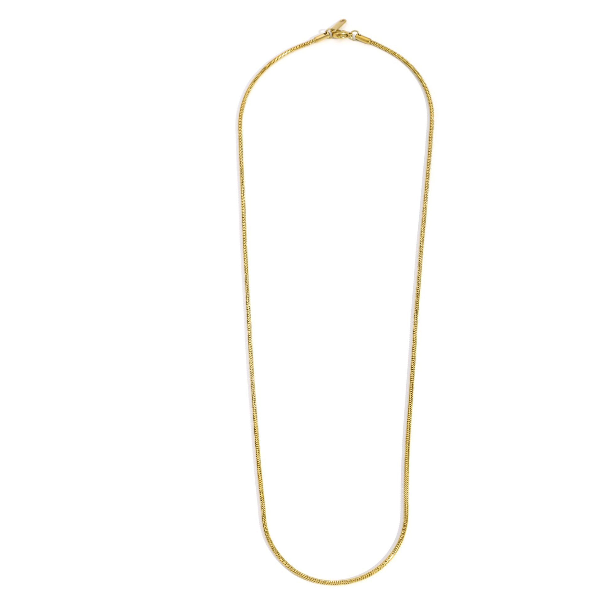 Minimalist Men'S Stainless Steel round Snake Necklace