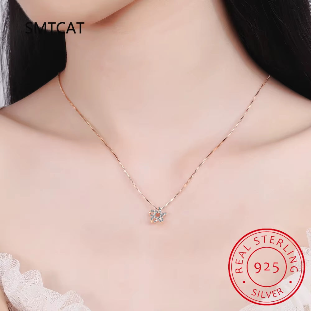 Collare Magen Star of David 925 Sterling Silver Pendant Israel Chain Necklace Women Judaica Jewish Vintage Fine Jewelry