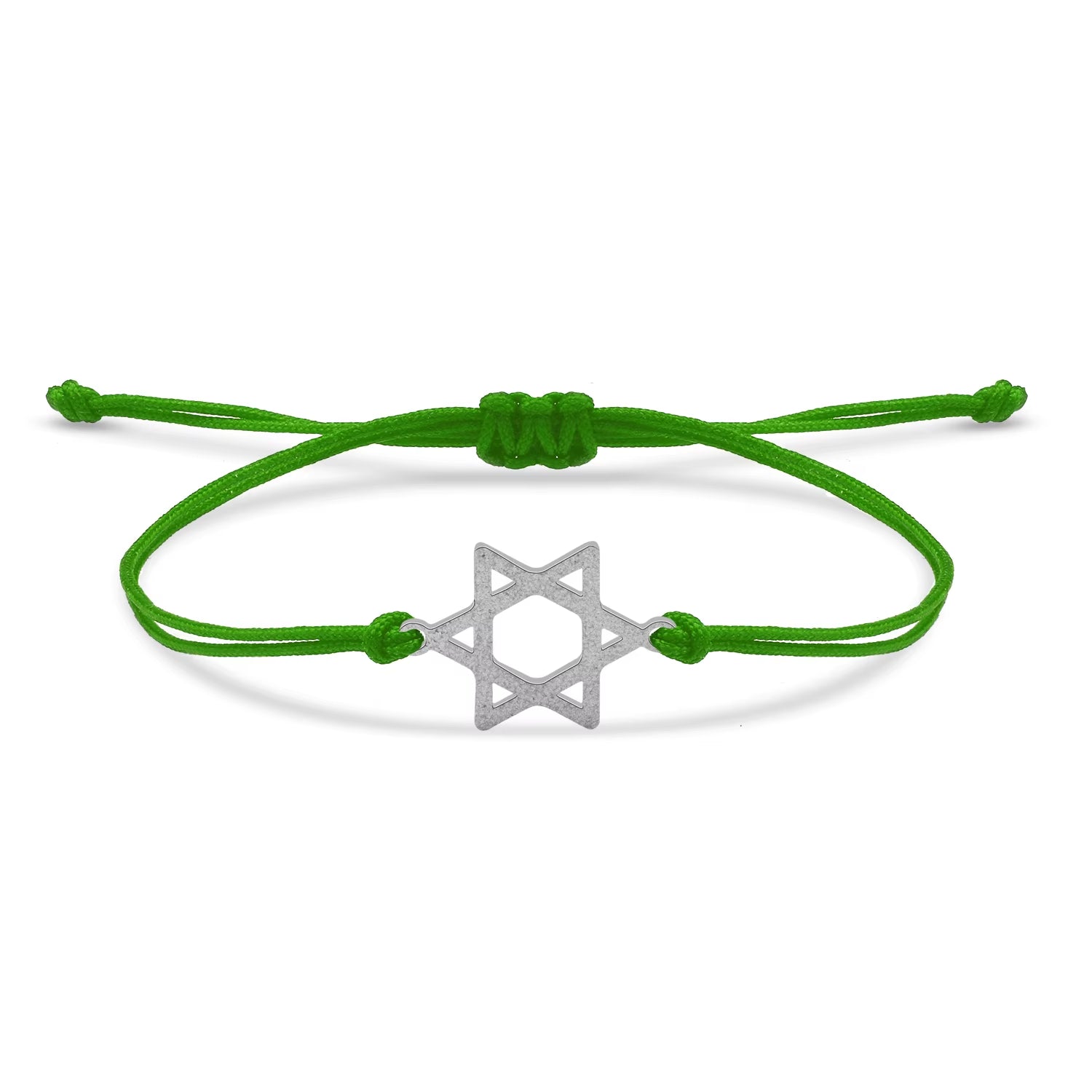 Scrub Stainless Steel Six Jewish Star of David Charm Bracelet Women New Fashion Red String Handmade Adjustable Jewelry Present