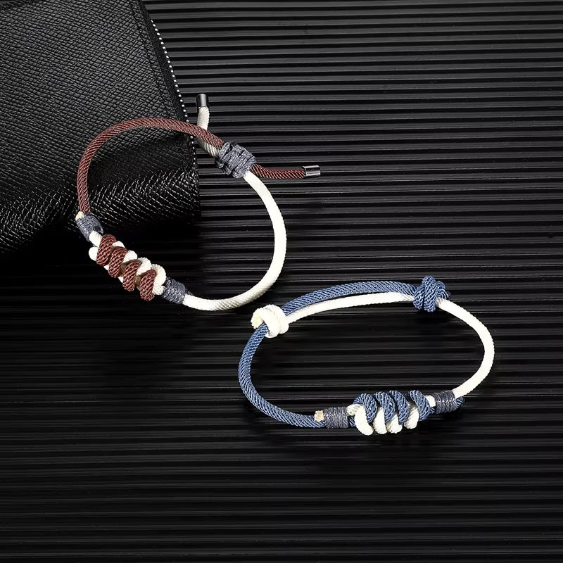 Mens Women Adjustable Thread Milan Rope Bracelet for Lovers Distance Couple Bracelete Minimalist Yoga Meditation Bracelet