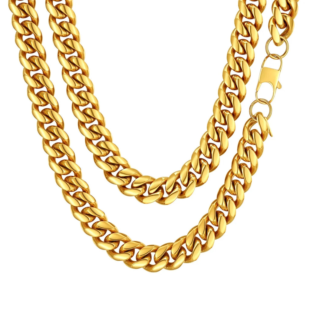 Cuban Chain for Mens 26 Inch 14MM Mens Gift Rapper Hip Hop Necklaces Gold Plated