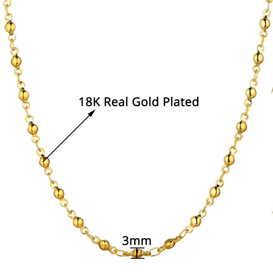 Stainless Steel Gold Chain for Men Women, Golden Stainless Steel Chain Necklace, Gold Color Vintage Collar Necklace Chokers