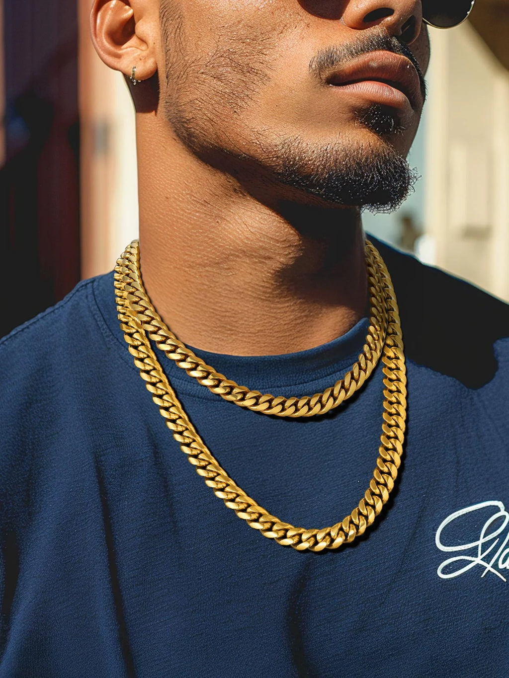 Cuban Chain for Mens 26 Inch 14MM Mens Gift Rapper Hip Hop Necklaces Gold Plated