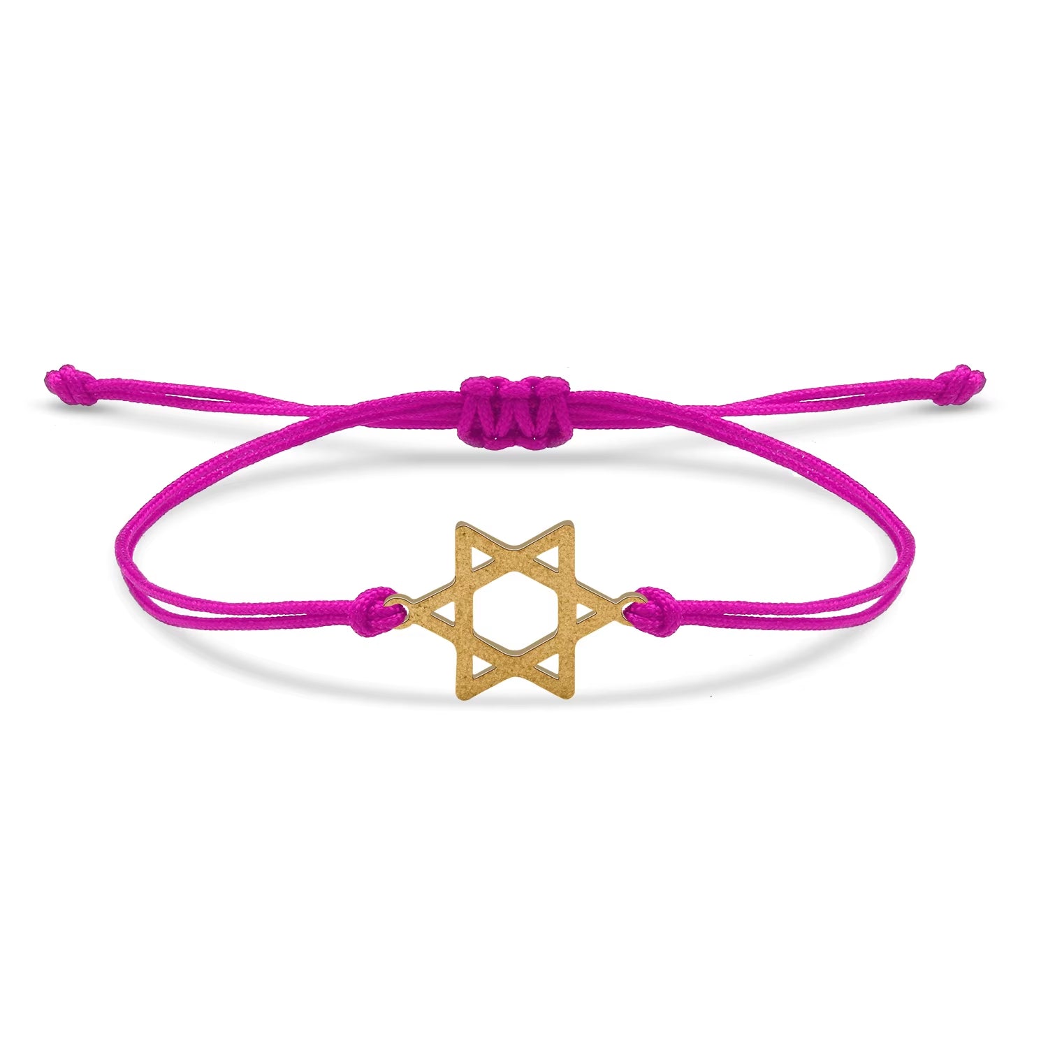 Scrub Stainless Steel Six Jewish Star of David Charm Bracelet Women New Fashion Red String Handmade Adjustable Jewelry Present